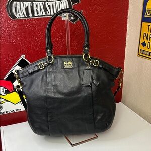 Coach Black Leather Shoulder Bag